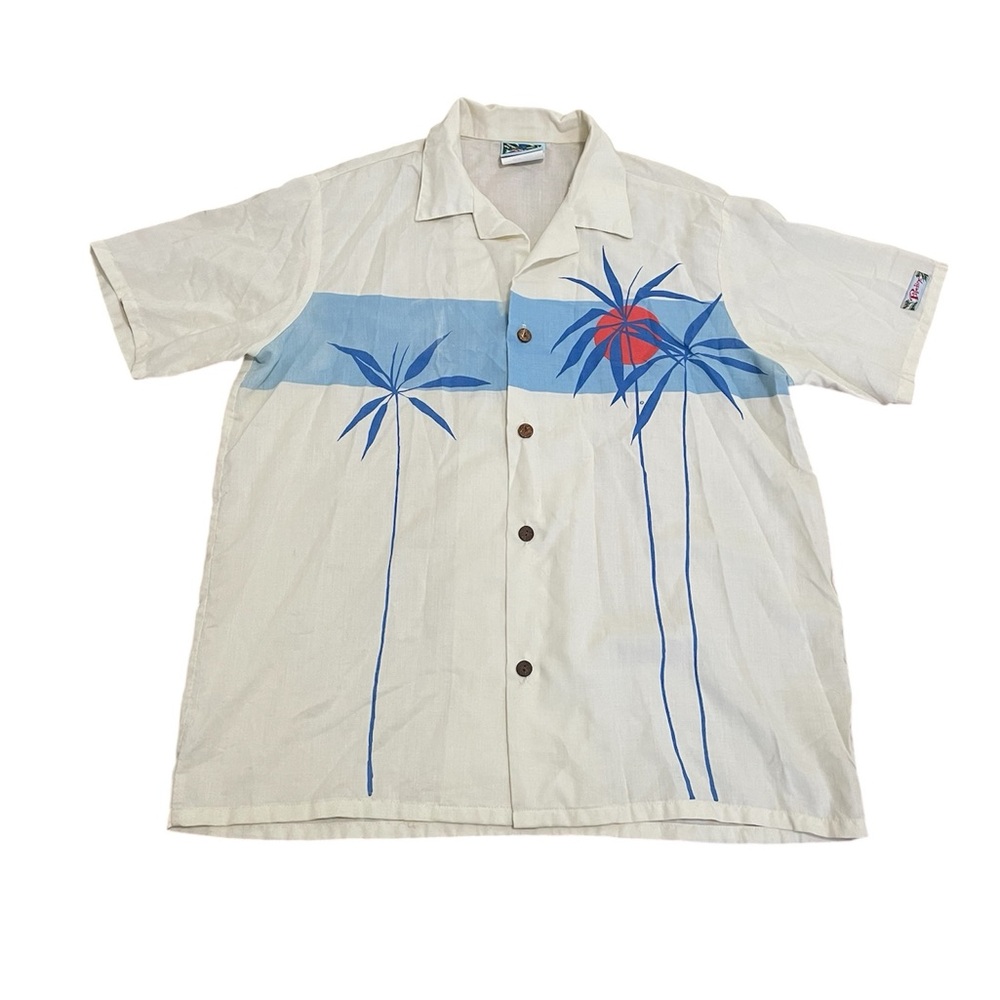 Vintage Pipeline Blue Palm Tree Shirt